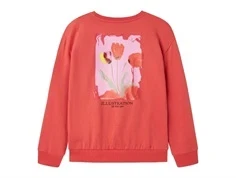 Name It sweatshirt spiced coral med blomster print